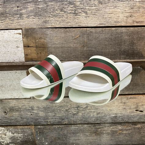 gucci white pursuit pool slides